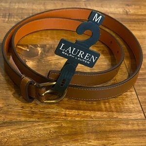 NWOT Lauren Ralph Lauren Skinny Leather Belt